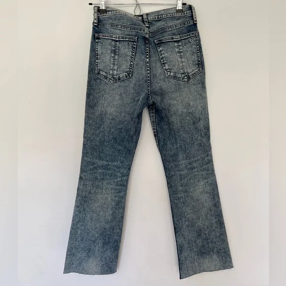 Sold☀️Rag & Bone Nina High-Rise Ankle Flare Jeans in Pearl - Picture 9 of 16
